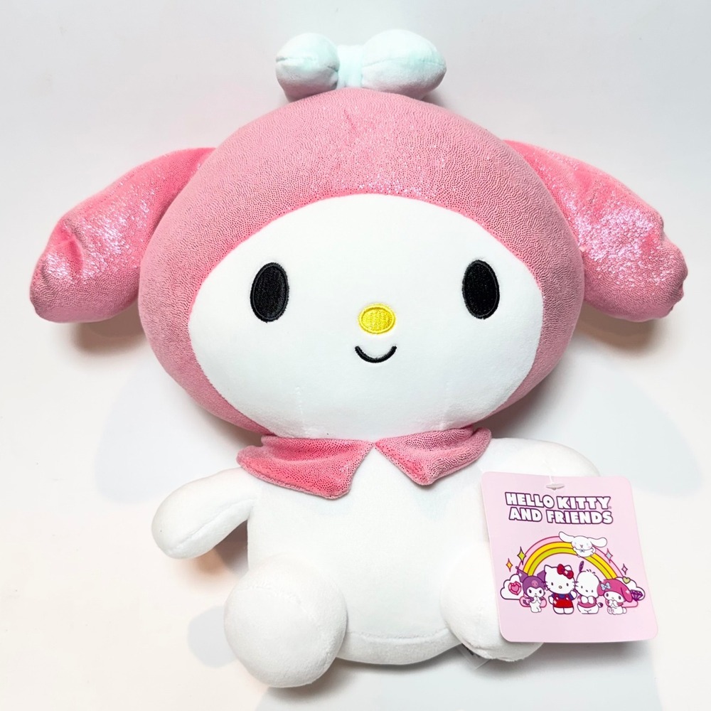 Sanrio My Melody 10in Pink Shimmer Plush Fiesta Hello Kitty and Friends K03023